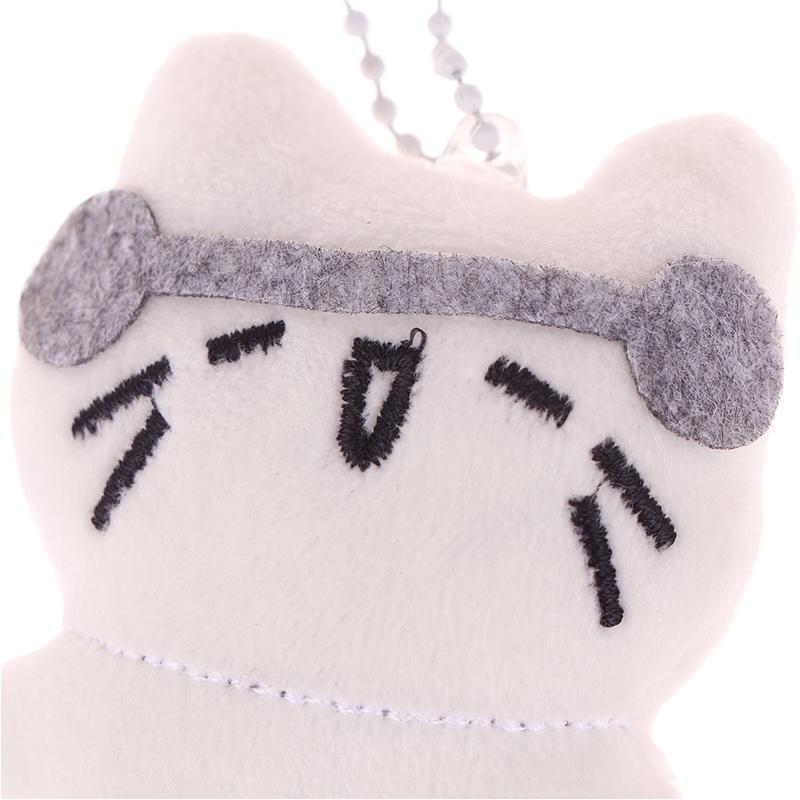 Милый плюшевый брелок-подвеска в виде кошки, аксессуары для сумок для девочек, кулон в виде куклы Kawaii, брелок для ключей