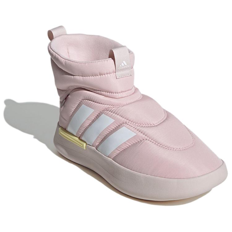 adidas Adipuff Нескользящие Устойчивые к истиранию Высокие Повседневные Кроссовки Унисекс Розовые JR0072