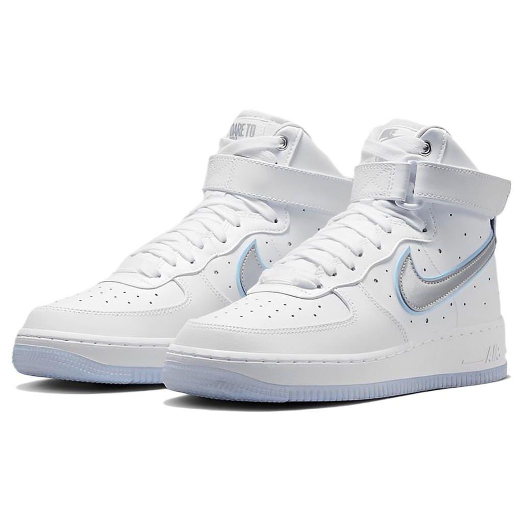 Nike Женские кроссовки Air Force 1 High Dare To Fly белый металлик-серебристый FB1865-101