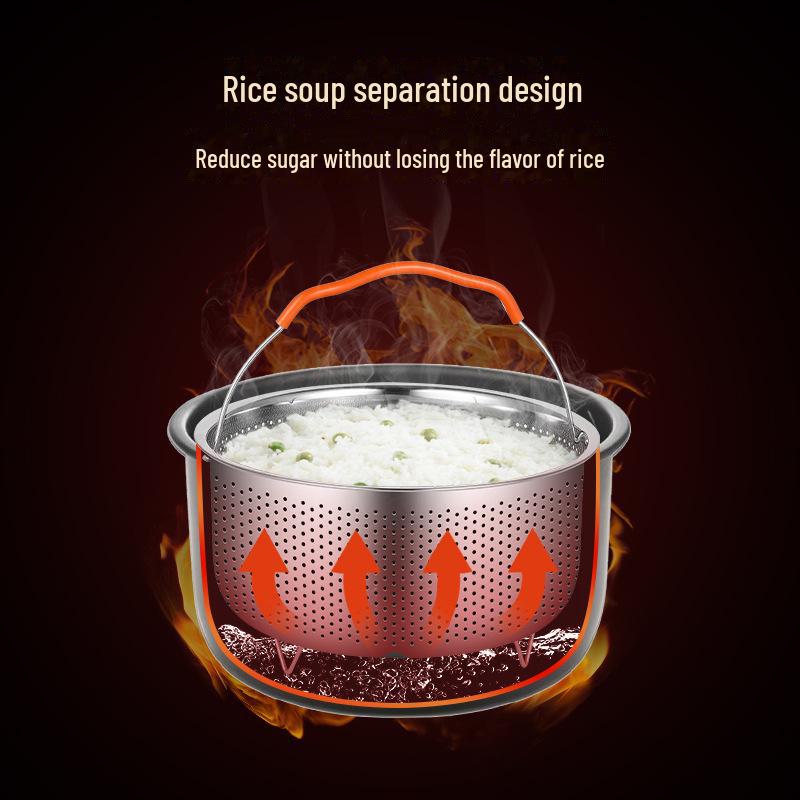Рисоварка-пароварка из нержавеющей стали 304 с функцией разделения супа и риса