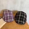 Checkered Fashion Pattern Women Casual Duckbill Cap For Summer And Autumn