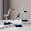 Coastal Ocean Seagull Wooden Figurine Nautical Decorations Ornaments,3PCS