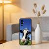 Cute Cattle Phone Case For Samsung S25,S24,S21,S22,S23,S30,Ultra,S20,Plus,Fe,Lite,Note,10,Black Cover