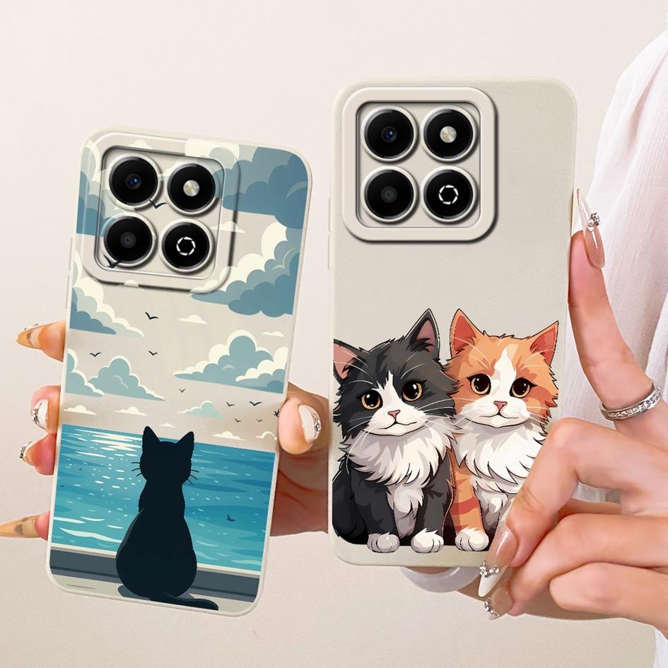 For Honor X6c Case 2025 New Creative Cat Cartoon Candy Silicone TPU Shockproof Cover For Honor X6a X6b 4G WDY-LX1 JDY-LX1 Bumper