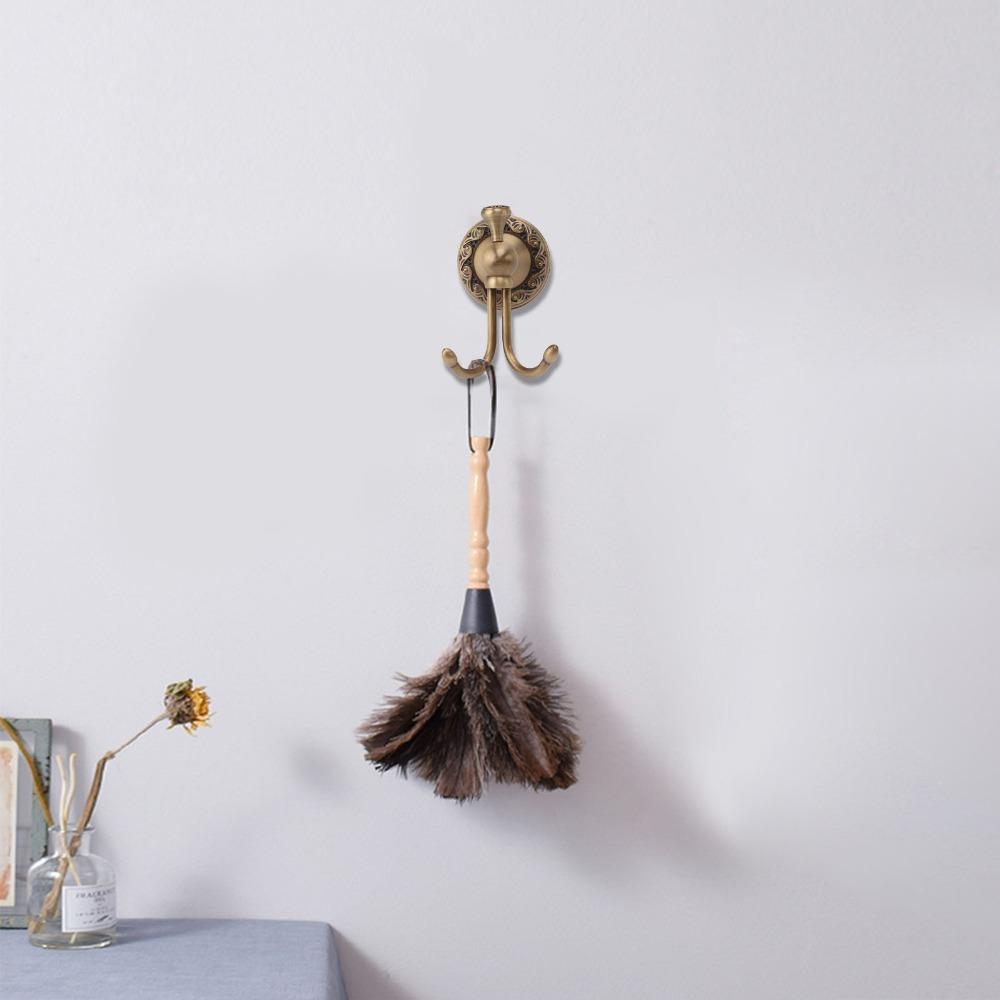 Antique Brass Coat Hook Double Hook Towels Hook Clothes Hanger Home Bathroom Bedroom Kitchen