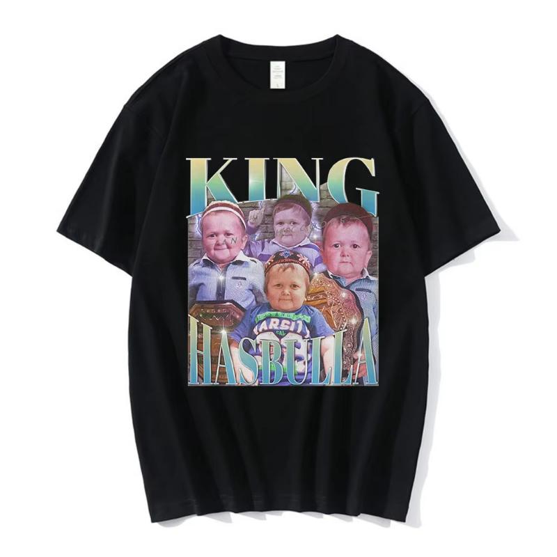 Hasbulla Fighting Meme T-shirt Fan Gift Mini Khabib Blogger T-shirtsUnisex High Quality Oversized Graphics Tee Shirt Unisex