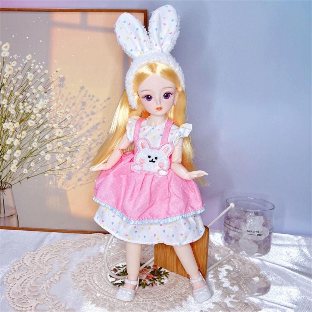 3D Eyes BJD Dolls with Clothes Removable Joints Doll Simulated Eye Hinge Doll Girls Gifts