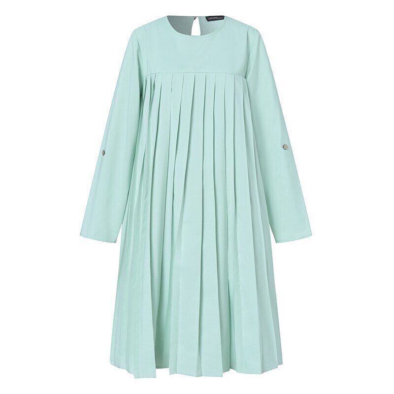 S-5XL Плюс Размер Дубай Абая Мусульманские Женщины Платье Топы С Длинным Рукавом Повседневные Плиссированные Скромные Мусульманские Блузки Рубашки