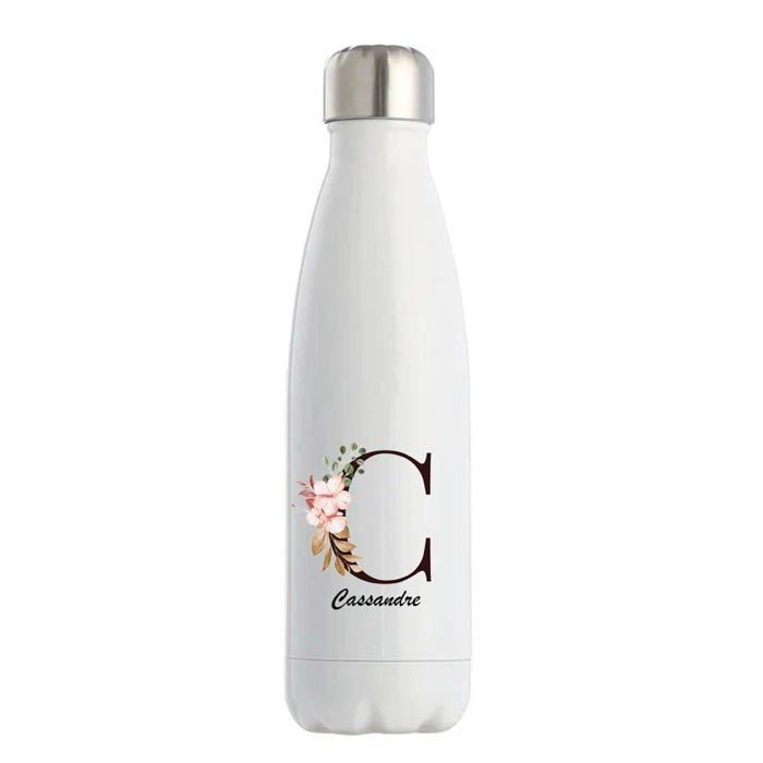 Gourde isotherme - PLANETEE - Cassandre - Double paroi inox - Chaud 12h / Froid 24h - Imprimée en France