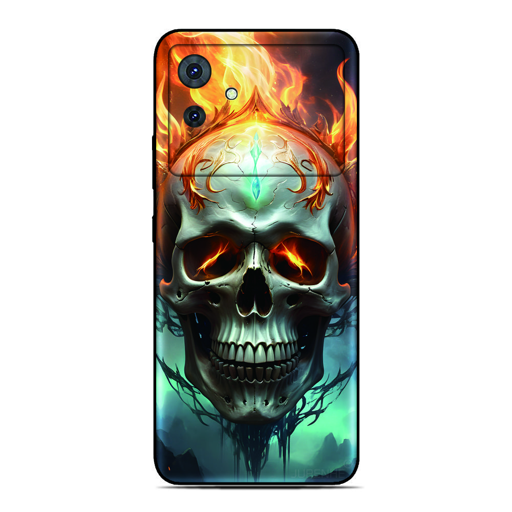 Flame Skull Phone Case For Blackview Wave 9C 8C 6C Shark 9 Color 8 Oscal C80 C70 C60 C30 C20 Pro Flat 2 1C 2C Tiger 13 12 Cover