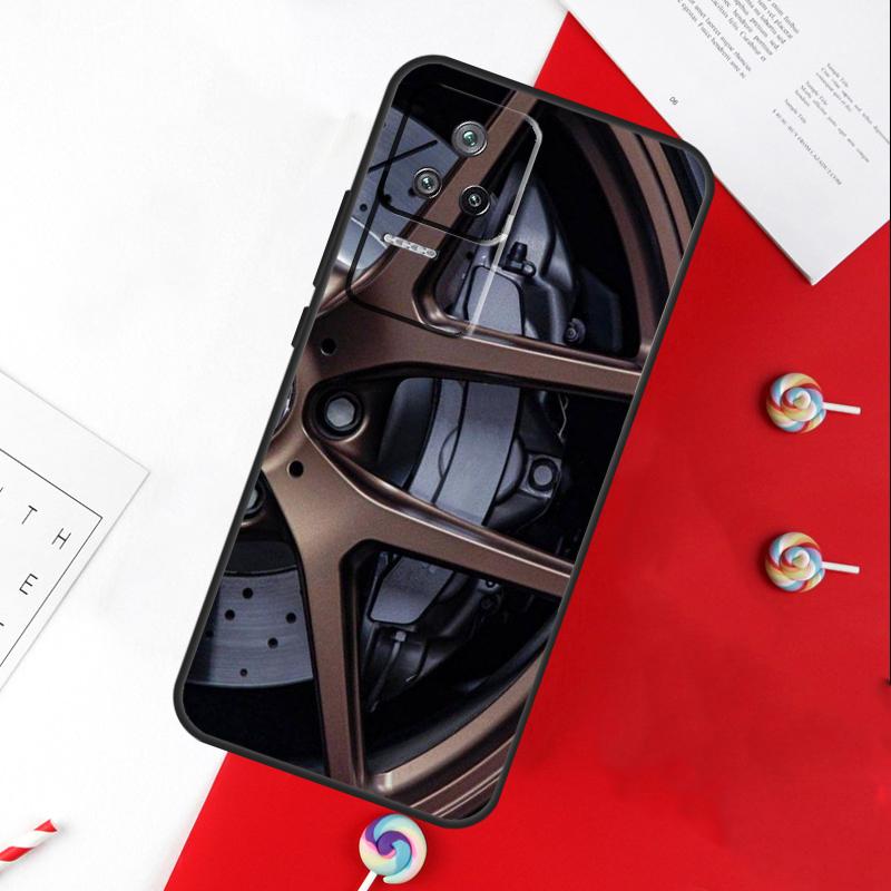 Чехол-накладка на колесо спортивного автомобиля для Xiaomi 13T 11T 12T 14T Pro 13 14 15 Ultra POCO X7 Pro X3 X5 X6 F5 F6 M6 Pro