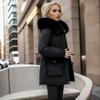 Пальто Parkers с капюшоном и воротником, пальто из овечьей шерсти и хлопка на молнии, средней длины, теплое и пушистое пальто для зимнего сезона с хлопковой курткой