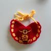 Красная вязаная мультяшная новогодняя слюнявчик для кошек и собак