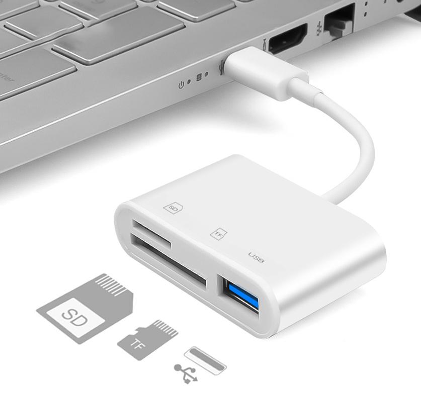 Для типа C к устройству чтения карт SD OTG USB-кабель Адаптер устройства чтения карт Micro SD/TF Адаптер камеры Адаптер карты памяти Передача данных с карты памяти