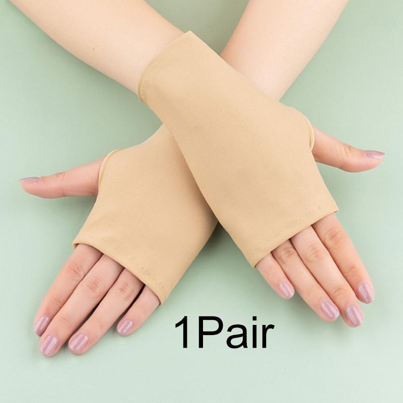 1 пара Эластичность Модные Повседневные Вискозные Нити Уличные Велосипедные Перчатки без пальцев Спортивный стиль Тонкий стиль Солнцезащитные