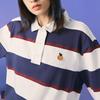 Vans Рубашка поло с коротким рукавом и широкими полосками, смайлик, оранжевая нашивка, женские топы, многоцветные VN0A7RPELKZ