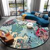 3D Flower Round Carpet Living Room Decoration Floor Mats for Home Bedroom Anti-SlipPlayroom Decor Rug Non-slip Mat