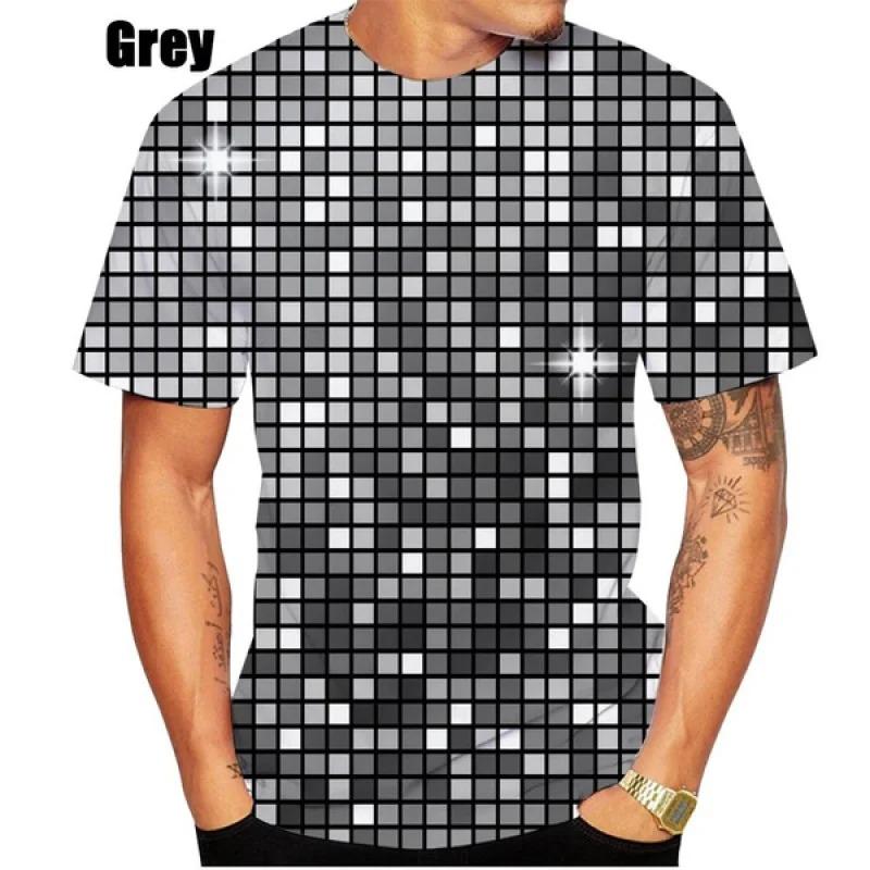 Футболки мужские и женские в стиле хип-хоп диско HD 3D с принтом, повседневные, модные, с круглым вырезом, с коротким рукавом, одежда высокого качества