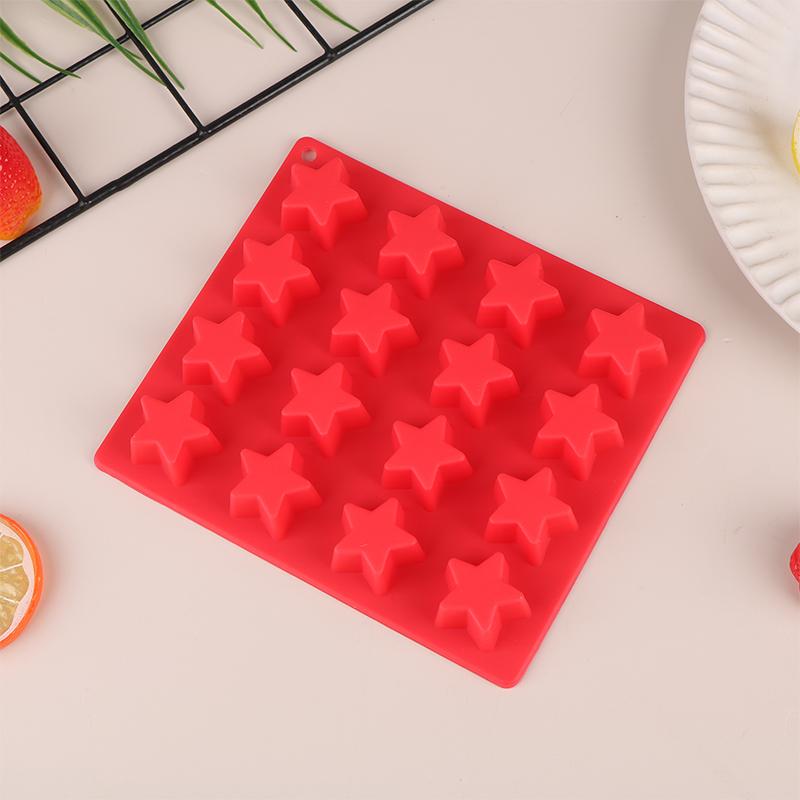 1Pc 16 Lattice Star Ice Cream Lattice Five Pointed Star Silicone Ice Cream Cake Mold Ice Cubes Diy Kitchen Baking Mold