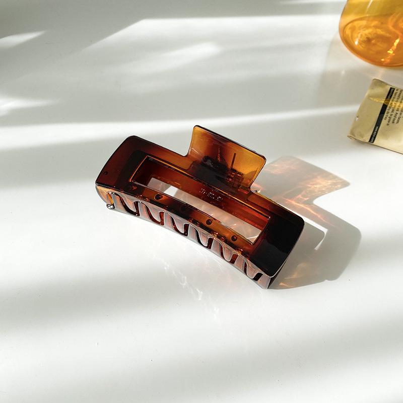 Большой краб для волос с бантом, новый модный однотонный черный зажим для волос в виде акульего плавника, инструменты для укладки волос, аксессуары для женщин, девушек