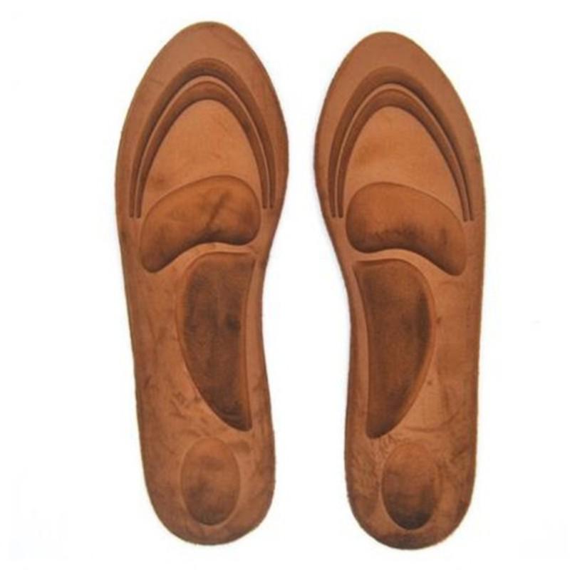 4D замшевые ортопедические стельки унисекс из пены с эффектом памяти