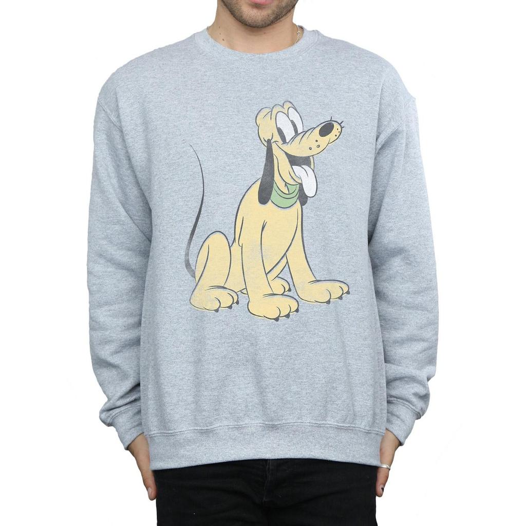 Disney Mens Pluto Sitting Sweatshirt