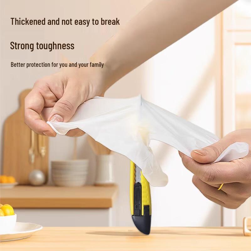 Hexinyue Одноразовые ПВХ перчатки, Большие, 100 штук