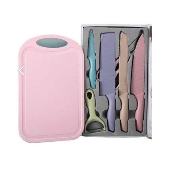 Набор цветных ножей из нержавеющей стали — 7 предметов