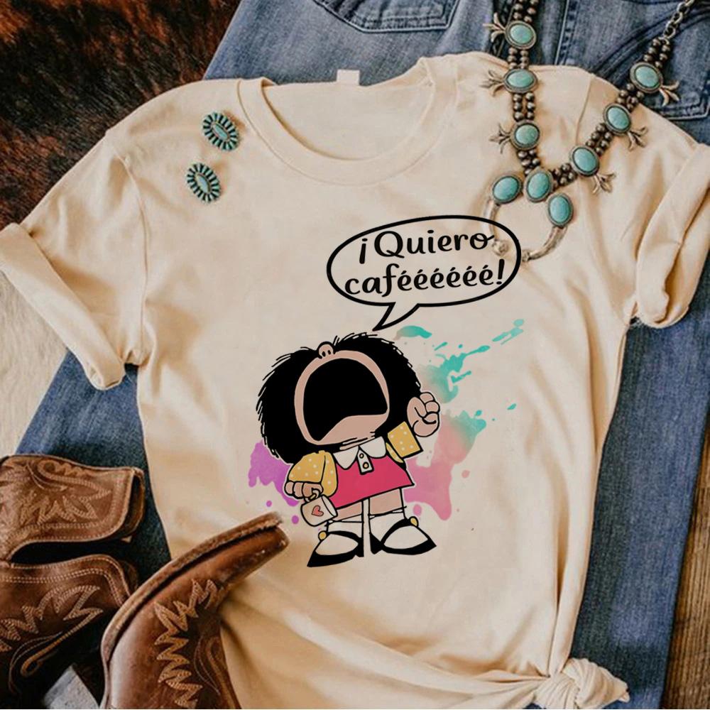 Mafalda tshirts Women Y2K comic graphic t shirt girl designer anime clothing