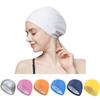 Sports Waterproof High Elastic Swimming Caps PU Fabric Protect Ears Swim Pool Hat