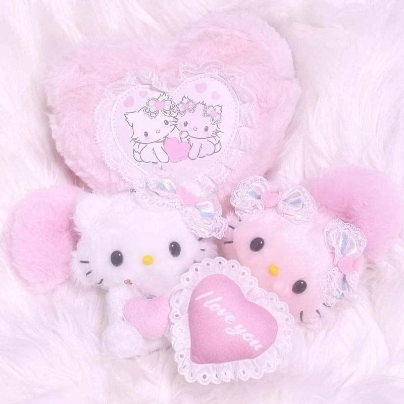 НОВЫЙ 50-й Hello Kitty Сладкий бант Charmmy Kitty Мягкая игрушка кукла подвеска Мультяшный Китти Плюшевая игрушка сердце котенок брелок для сумки