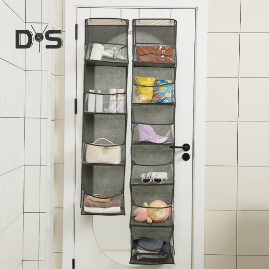 Подвесной органайзер для хранения вещей, прочный, выдерживающий большую нагрузку, с большой вместимостью, простой монтаж, многоцелевой держатель для хранения с металлическими крючками