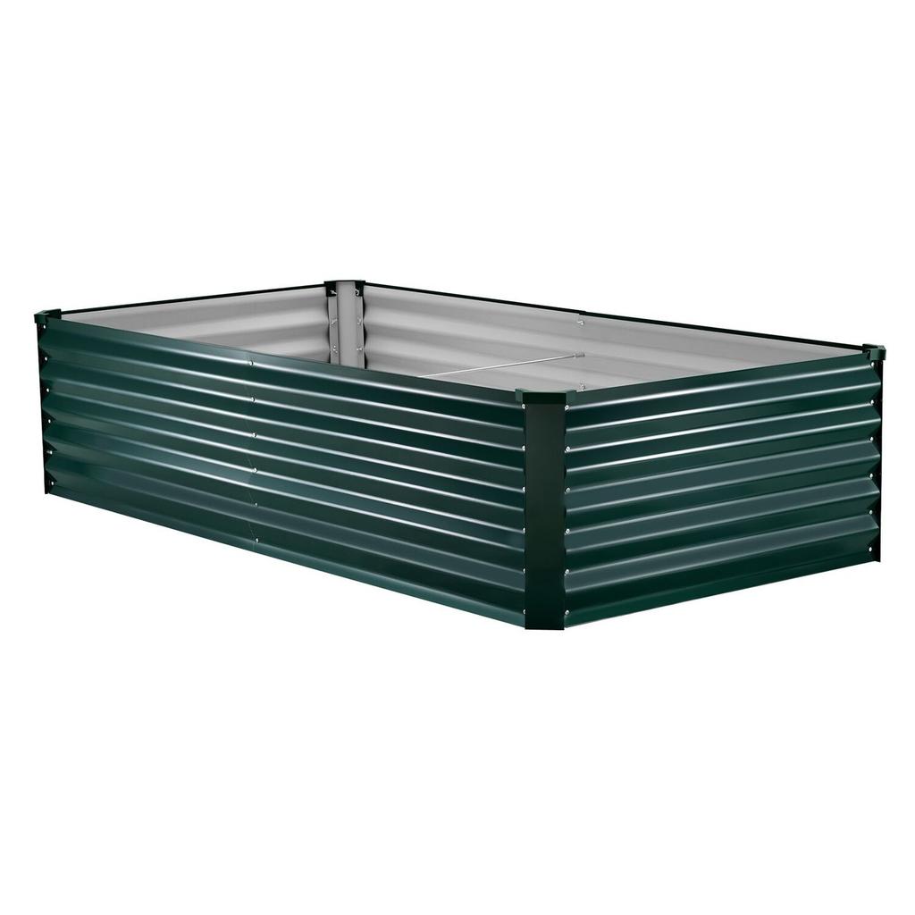 Galvanized Raised Garden Bed, 2030 x 1020 x 460 mm, Rectangular Metal Planter Box Kit Outdoor, Rustproof Elevated Planting Box with Gloves, Alu-Zinc,