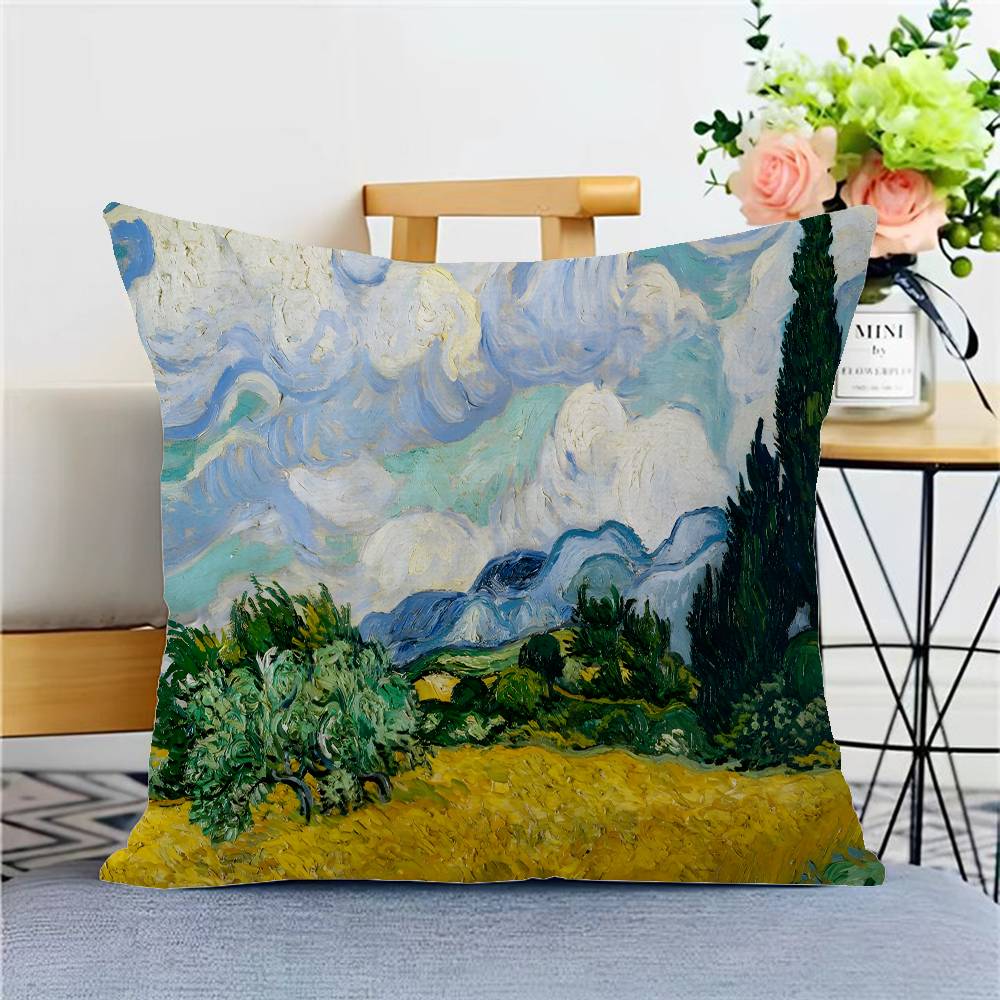 Painter Van Gogh Cushion Cover Pillow Cover Decor Pillowcase Printed Cushion Case For Couch