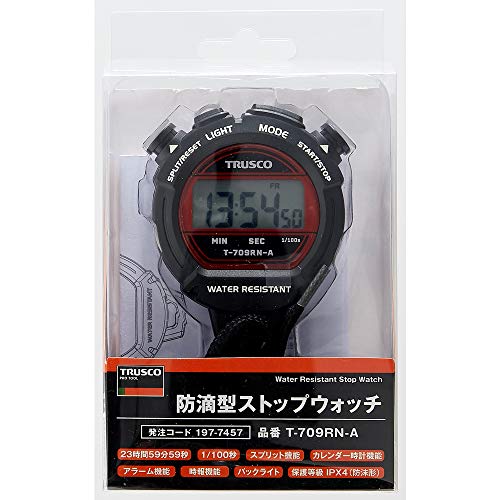 TRUSCO Water-Resistant Stopwatch T-709RN-A
