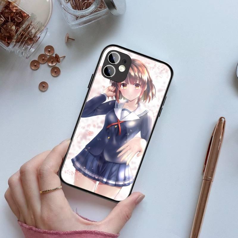 Чехол для телефона Katou Megumi Saekano для iPhone 14 13 12 11 XS X 8 7 6 Plus Mini Pro Max SE 2022 черный чехол для телефона из поликарбоната и термополиуретана