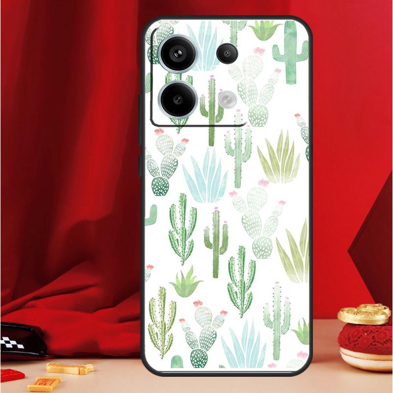 Plant Cactus Case For Xiaomi Redmi Note 9 10 11 12 13 Pro Plus 9S 10S 11S 12S Redmi 12 10C 9C 13C Coque