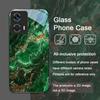 Потрясающий чехол из закаленного стекла с изумрудным узором для Motorola Moto Edge 50 Fusion 40 Neo 30 Pro G85 G84 G75 5G Противоударный чехол
