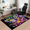 Custom Name Kpop Demon Hunters Printed Carpet Rug For Office Chair Living Room Bedroom Kitchen Room Decor Gifts