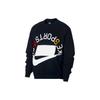 Nike Solid Color Letter Pattern Print Crew Neck Sweater Men Sweater Navy-Blue AR1622-475