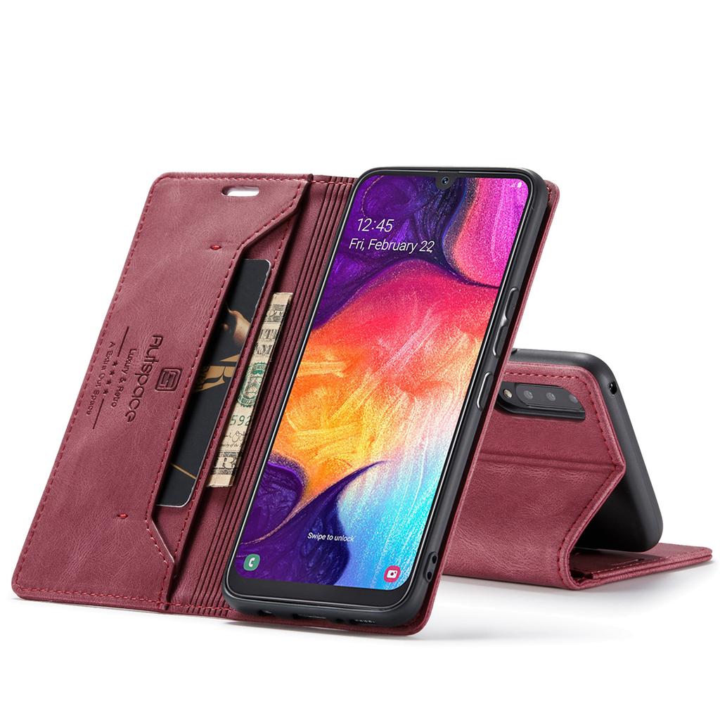 Премиальный винтажный кожаный чехол-кошелек для Samsung Galaxy A50/A30S/A50S - Флип-чехол с блокировкой RFID и отделениями для карт (4 цвета)