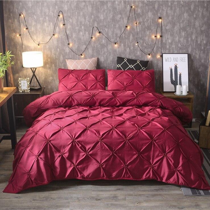 Высококачественное постельное белье Hand Twist Dot Solid Color Quilt Cover Подушка Чехол Комплект