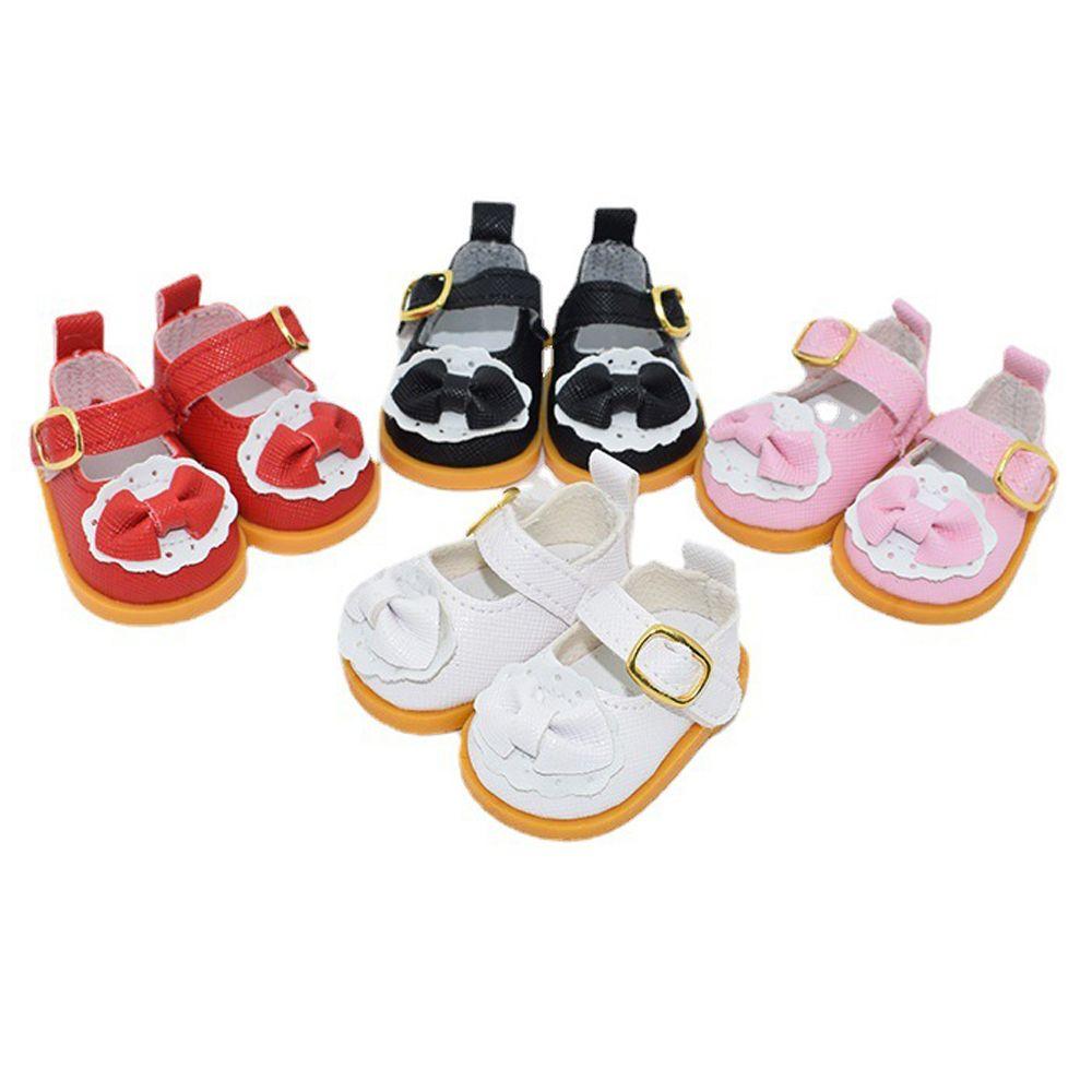 Decorate 5.5cm Cotton Doll 14 Inches Mini Bow Shoes Doll Casual Shoes Doll Shoes Doll Leather Shoes