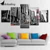 5 панелей живопись Нью-Йорк вид на улицу городской пейзаж настенная живопись украшение дома гостиная холст печать живопись