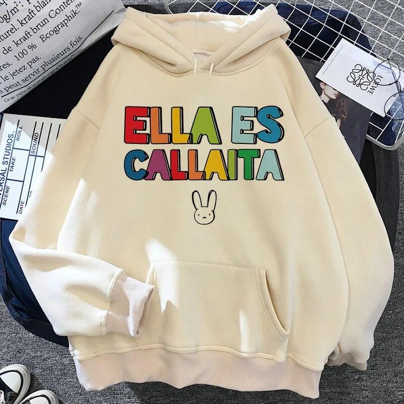 Толстовки Bad Bunny Buuny, женские японские топы с длинными рукавами, зимняя эстетичная одежда, женская эстетичная одежда унисекс