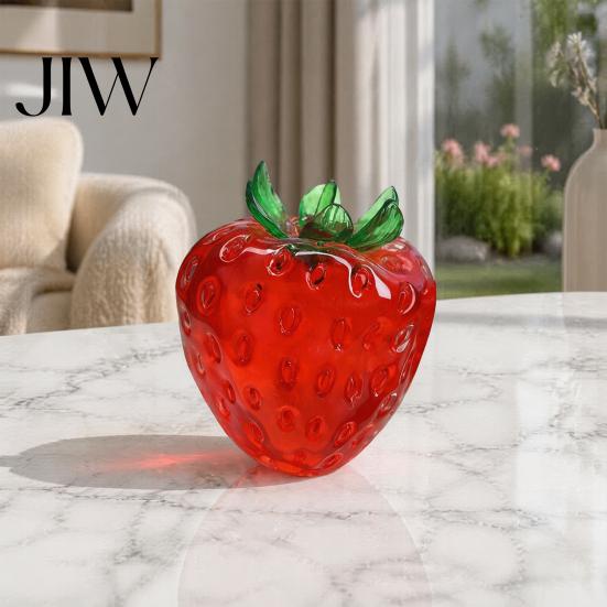 Anxiety Relief Toy Clear Strawberry Stress Ball Toy, Giant Red Pink Squeeze Soft for Relieve Stress, Fake Fruit Sensory