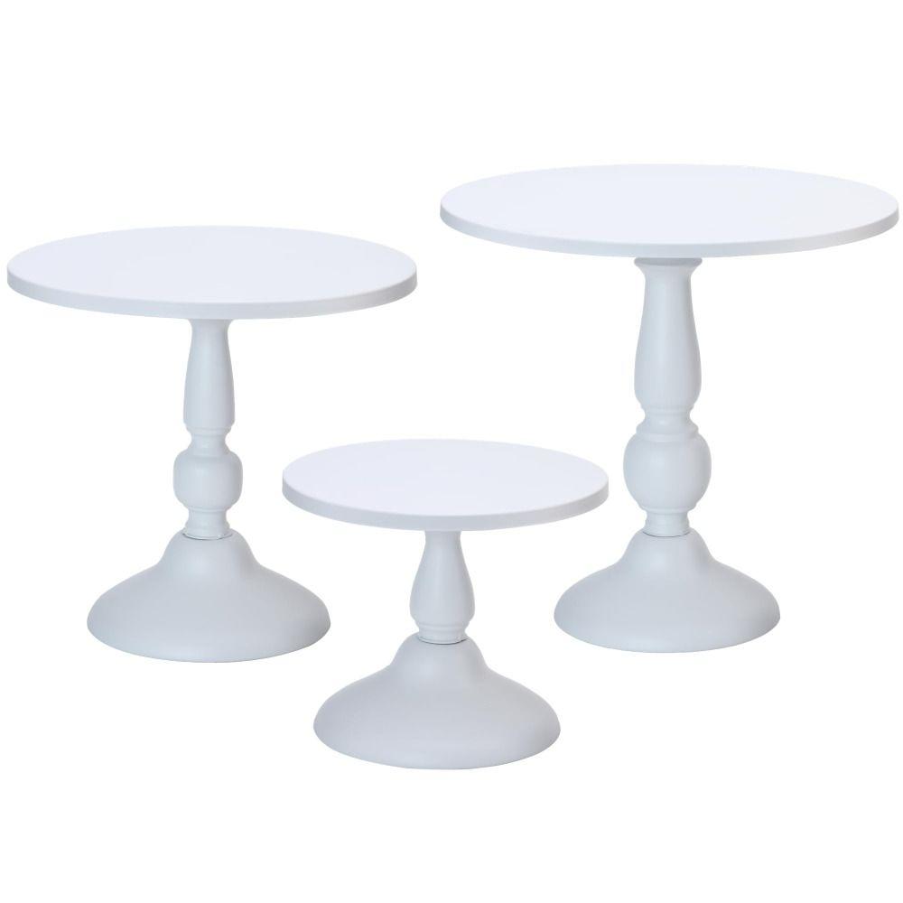 3PCS Pedestal Base Cake Stands Graduated Sizes Pastry Display Stand Dessert Stand Wedding Parties