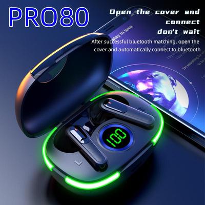 Pro80 TWS беспроводные наушники Bluetooth 5.1 Fone наушники спортивная гарнитура сенсорное управление наушники с микрофоном для смартфонов