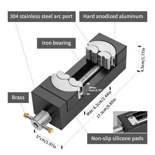 WhiteRhino Mini Vise Clamp, Smart Fractal Vise, Drill Press Vise, Bench Vise, Heavy-Duty Self-Adjusting Aerospace-Grade Aluminum Alloy & Precision CNC
