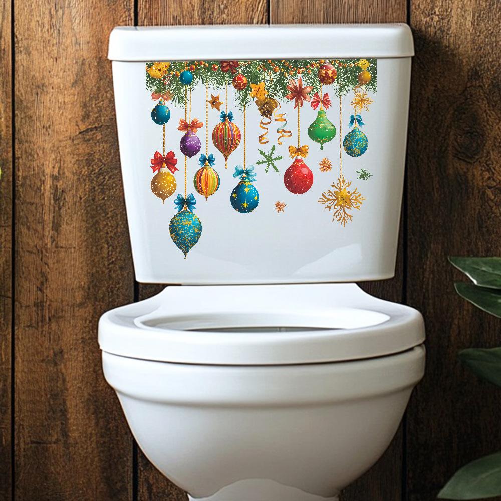 Рождественские подвесные шары, Наклейки для украшения и благоустройства ванной и туалета